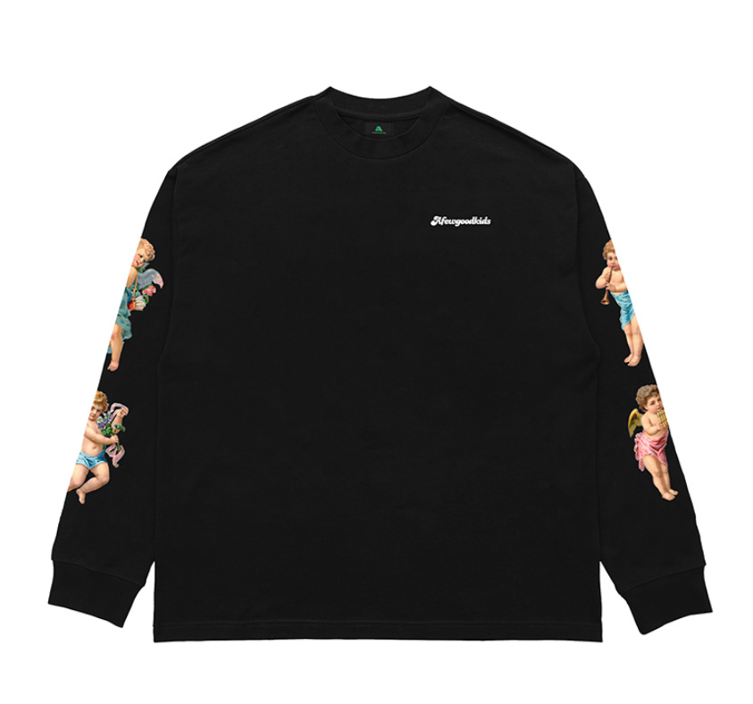 国潮潮牌fff马思唯afgk圣母秋冬男女情侣长袖t恤