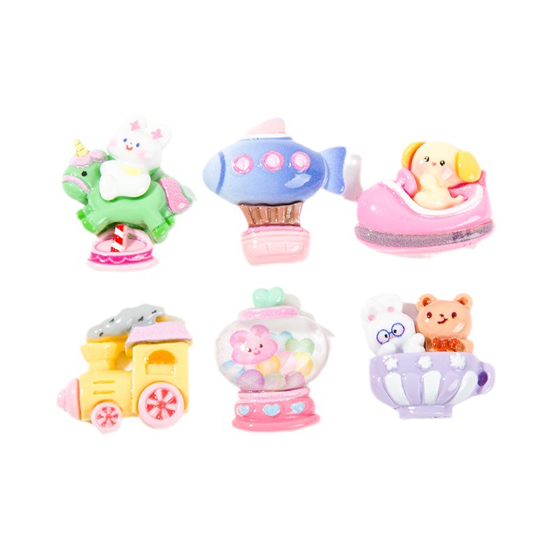 Cartoon Glossy Animal Playground DIY Cartoon Phone Case Stationery Box Storage Box Refridgerator Magnets Doll House Decoration