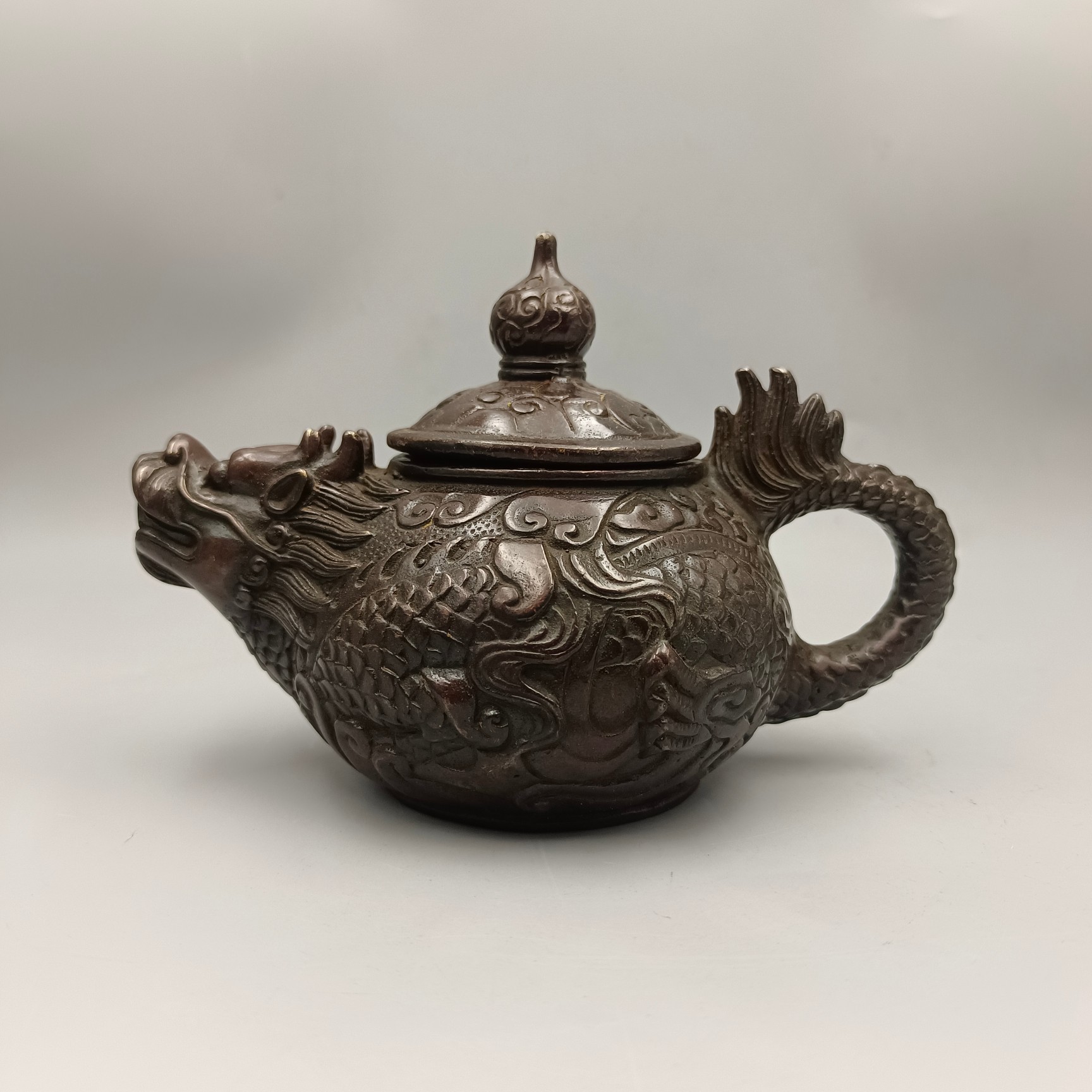 古韵斋 龙嘴龙壶铜酒壶 家居办公装饰礼品工艺品古玩铜器收藏批发