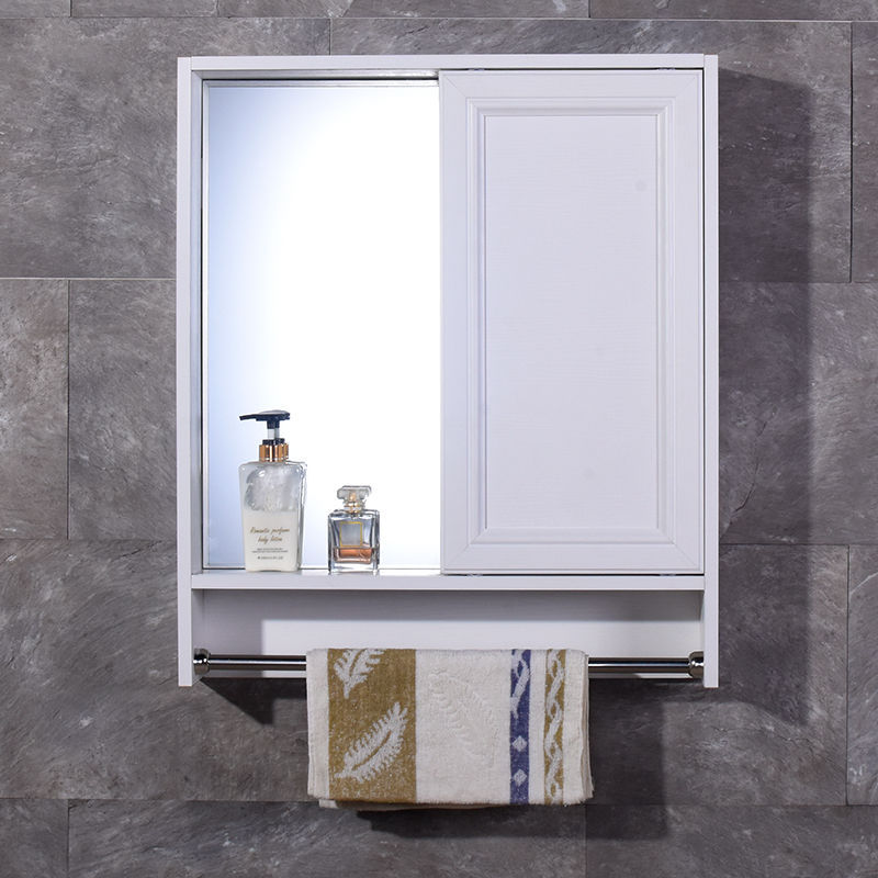 隐藏镜子柜浴室移动推拉门风水镜卫生间置物架化妆壁挂洗漱台镜柜