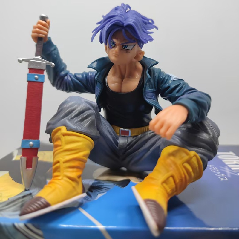 龙珠 赛亚人 gk未来战士 特兰克斯坐姿 公仔批发盒装手办模型