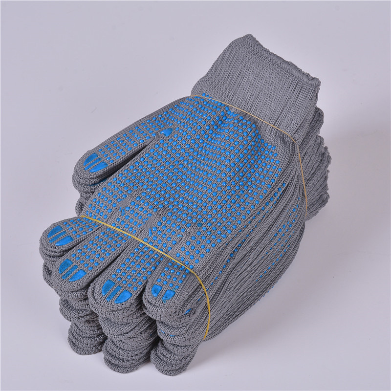 factory direct sales 650g ten needle nylon dispensing gloves thickened non-slip breathable wear-resistant construction site handling labor protection gloves