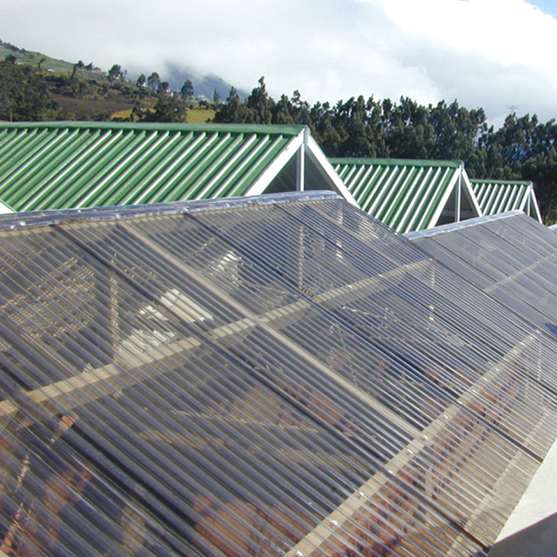 红玻pc透明采光瓦 耐腐耐酸碱  厂房屋面 阳光房养殖棚 隔雨隔热