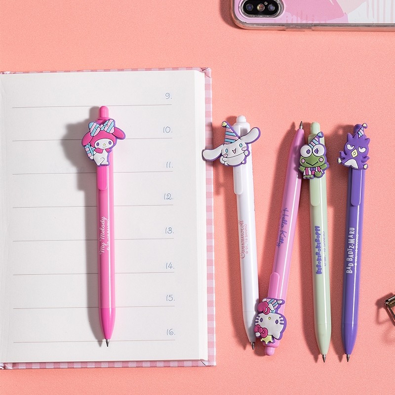 miniso名创优品爆款正版三丽鸥吊坠笔签字笔文具用品按动中性笔