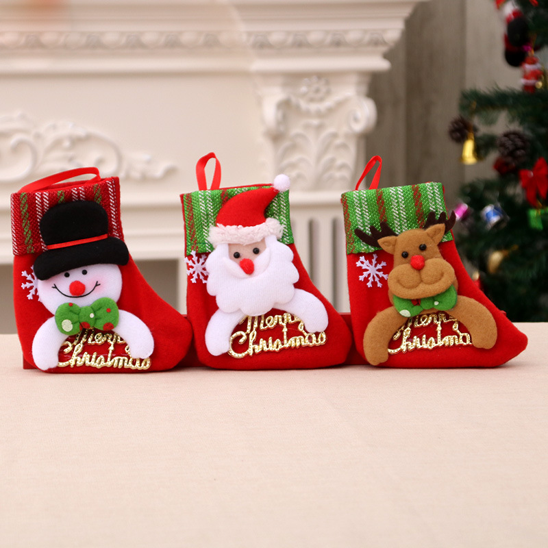 Christmas Decoration Supplies Santa Claus Little Socks Christmas Tree Pendant Christmas Stockings Gift Bag Christmas Bag