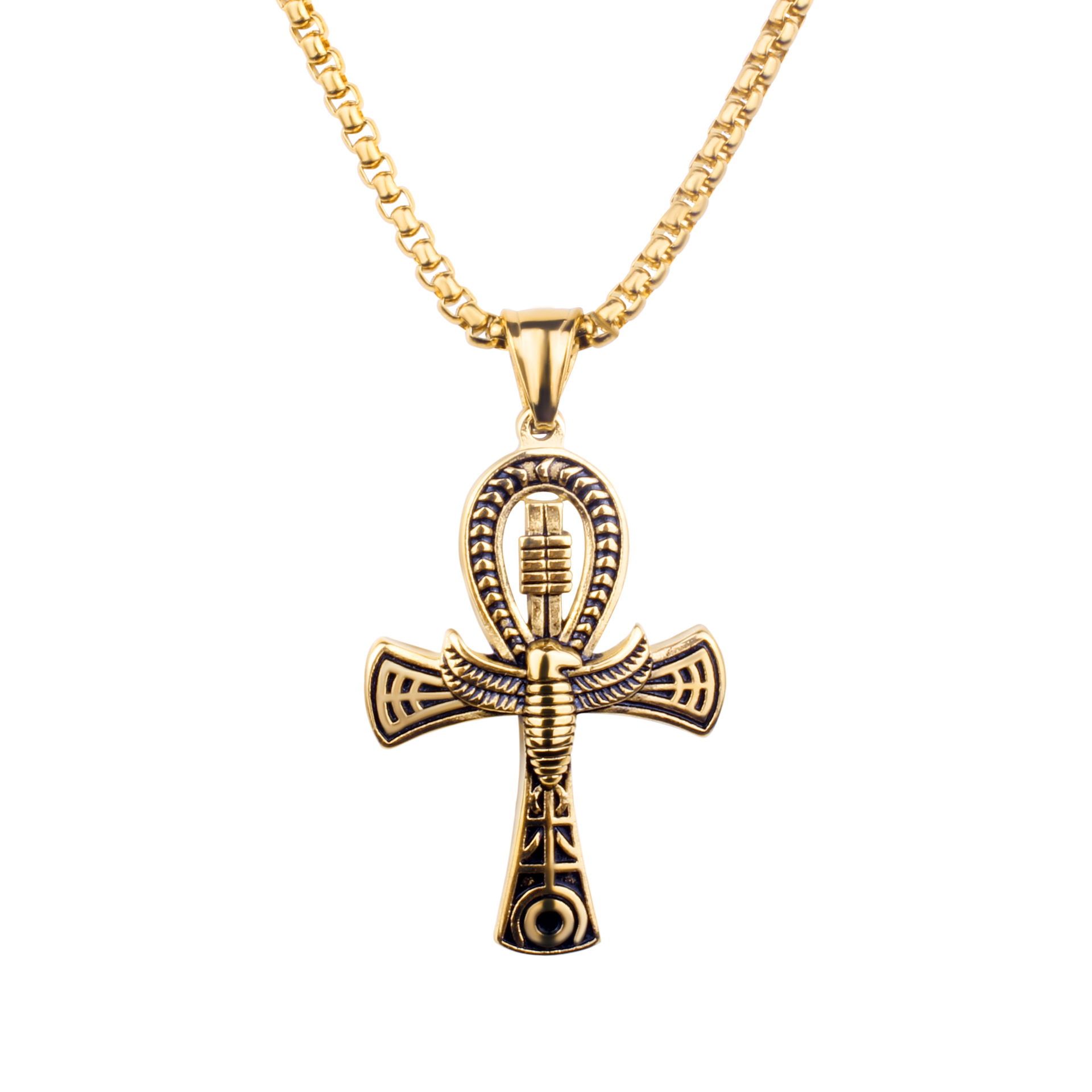 新品配饰欧美复古项链埃及安卡嘻哈hippop酷帅项链吊坠