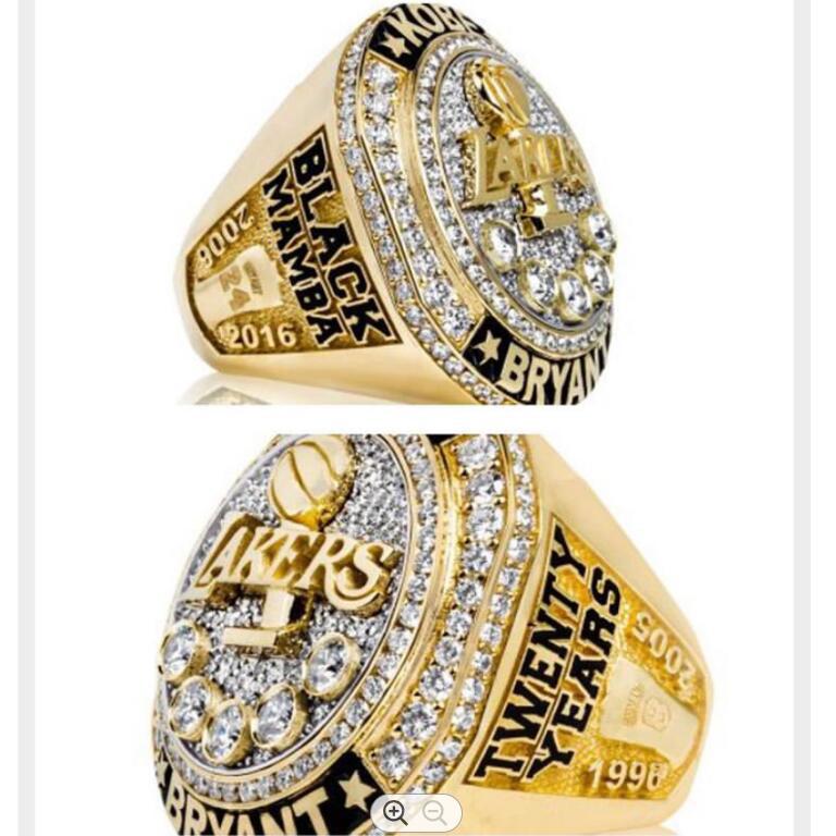 2016科比退役纪念版篮球冠军戒指球迷珍藏美码11码现货批发