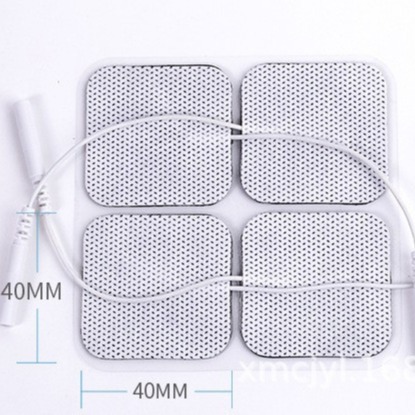 无纺布按摩理疗电极片4*4cm 厂家现货尾巴线插针式自粘贴片