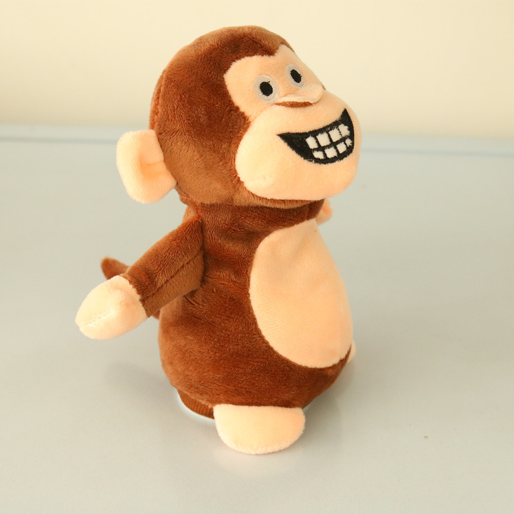 跨境货源电动走路猴子毛绒玩具会走路唱歌录音学说话公仔定制批发