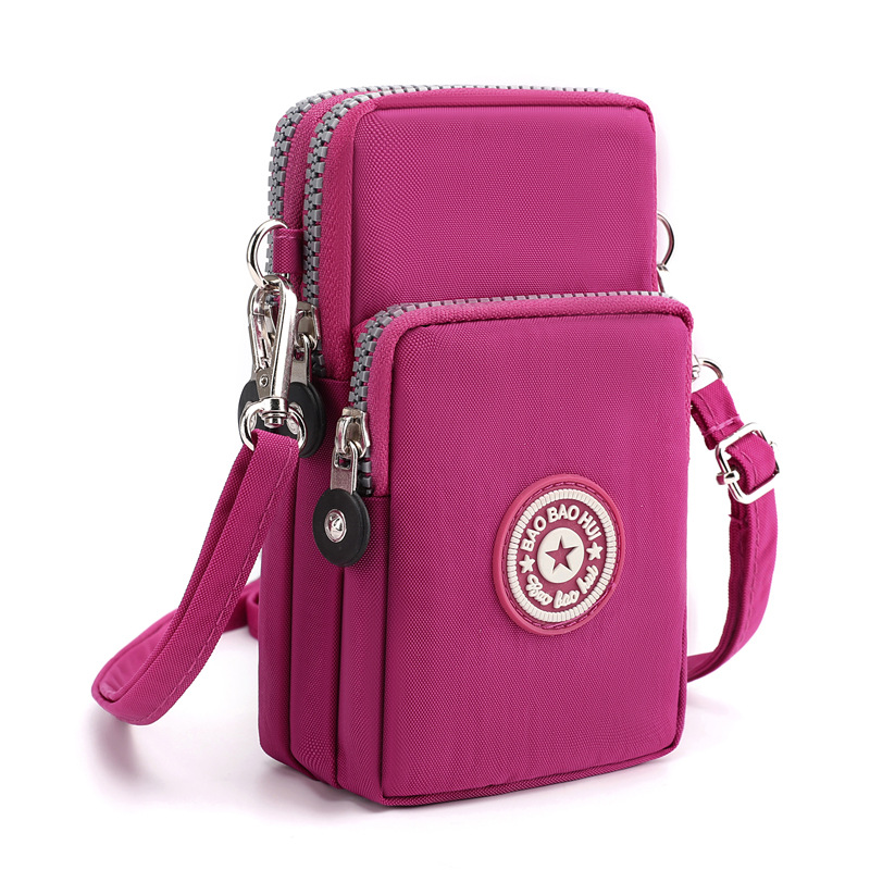 Factory Korean Style Crossbody Mobile Phone Bag Female Crossbody Fabric Mobile Phone Bag Halter Sports Arm Bag Vertical Wrist Coin Purse