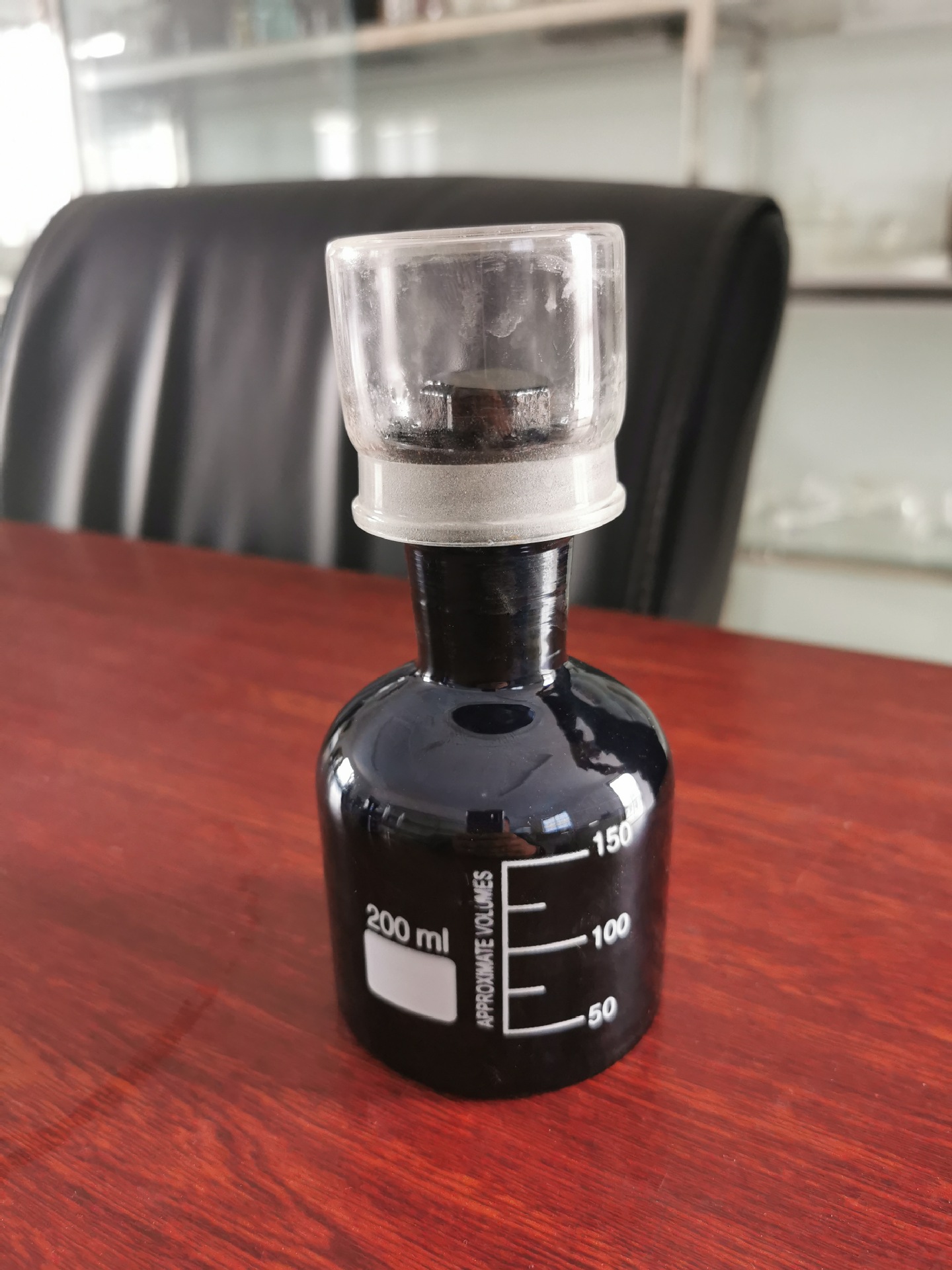 厂家供应棕色双盖污水瓶 加厚玻璃材质溶解氧瓶