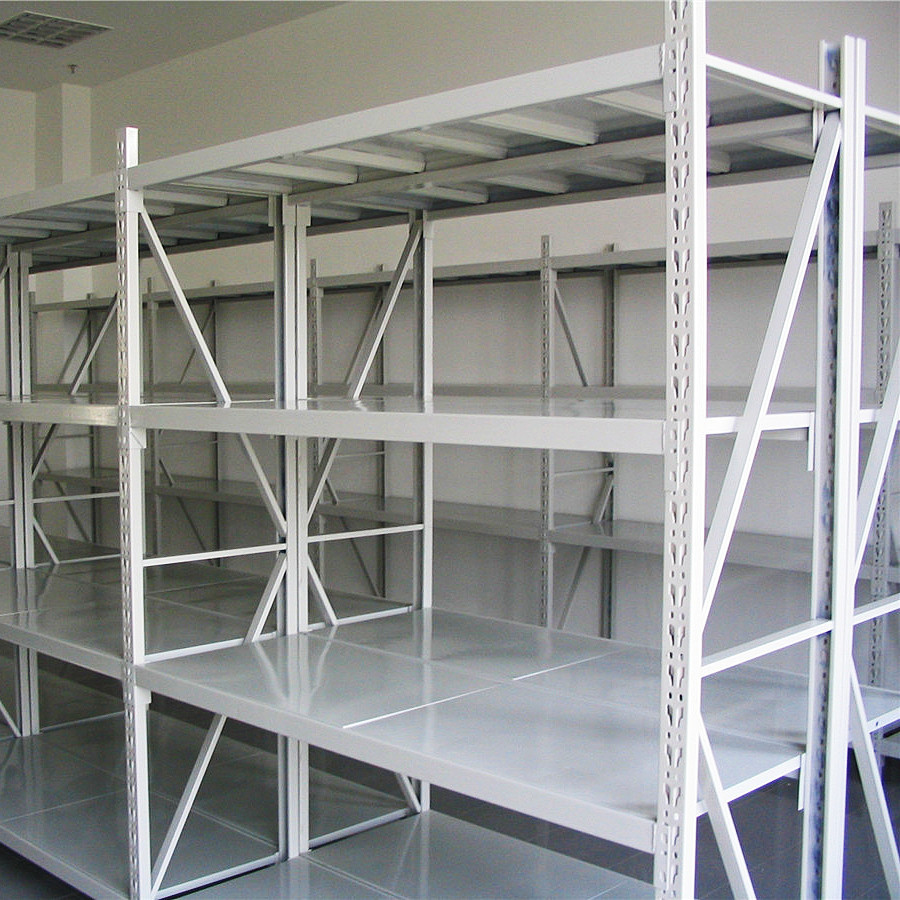 现货批发仓库货架1200*450*2000四层白色产品展示架组装轻型货架