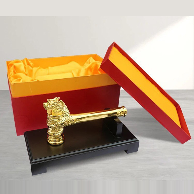 开工锤龙头锤开工大吉锤装修公司质量锤金色开工仪式用品开工锤子