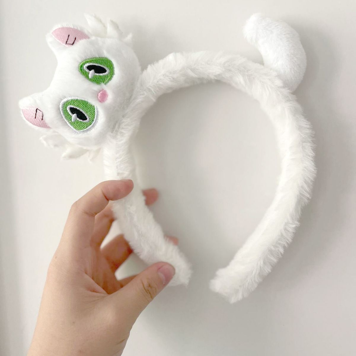 Super Cute Plush Cute Kitten Doll Headband Female Face Wash Makeup Headband Cartoon Pet Funny Headband Wholesale