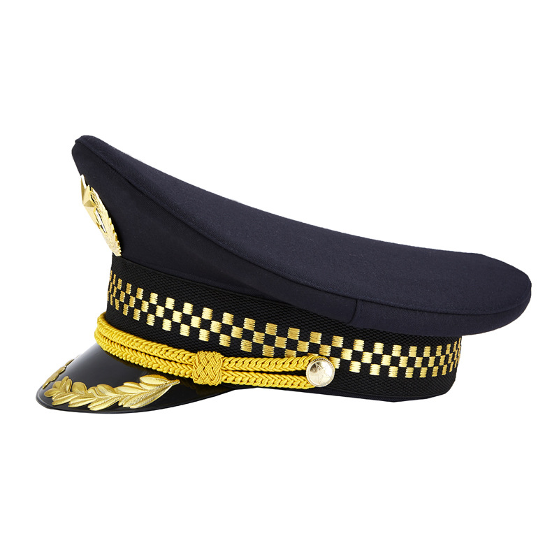New Security Visor Cap China Southern Airlines Captain Cap Empty Pilot Cap Property Broad-Brimmed Hat Petty Officer Cap Factory