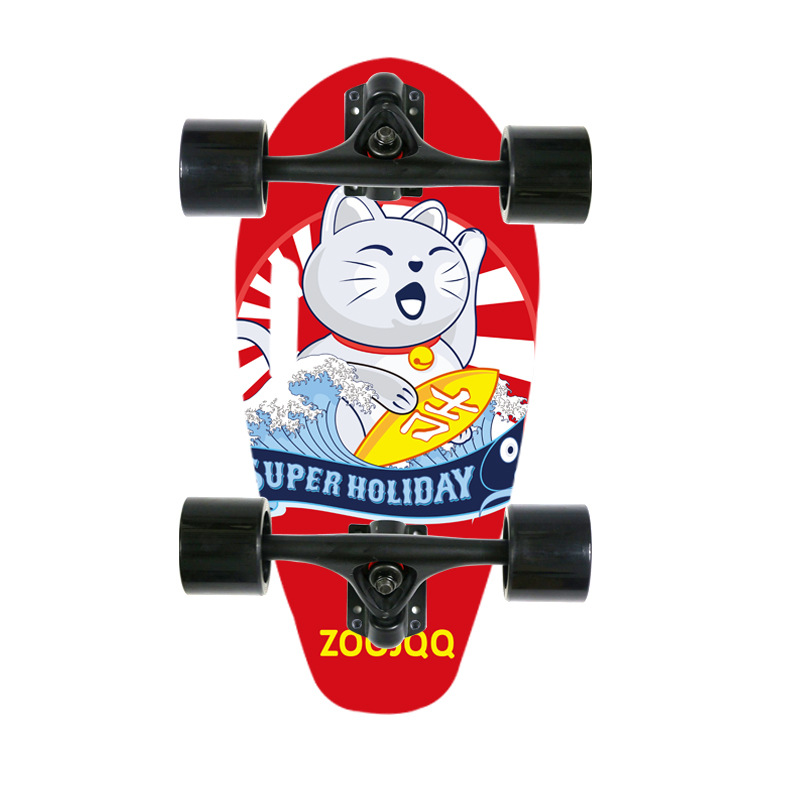 迷你四轮瓜子小滑板甲壳虫便携小鱼板代步滑板车陆地冲浪滑板代发