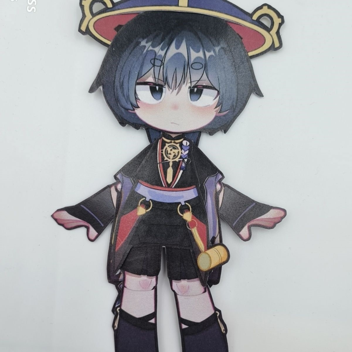 可动纸片人材料包塑封散兵草神魈双面新款手工图纸模板成品人跨境