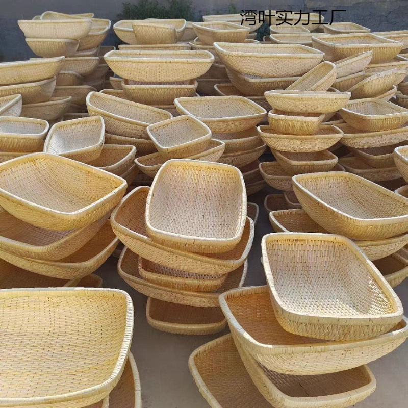 柳编笸箩藤编收纳筐长方形馒头筐家用大号现捞箩筐簸箕柳条饼馍筐