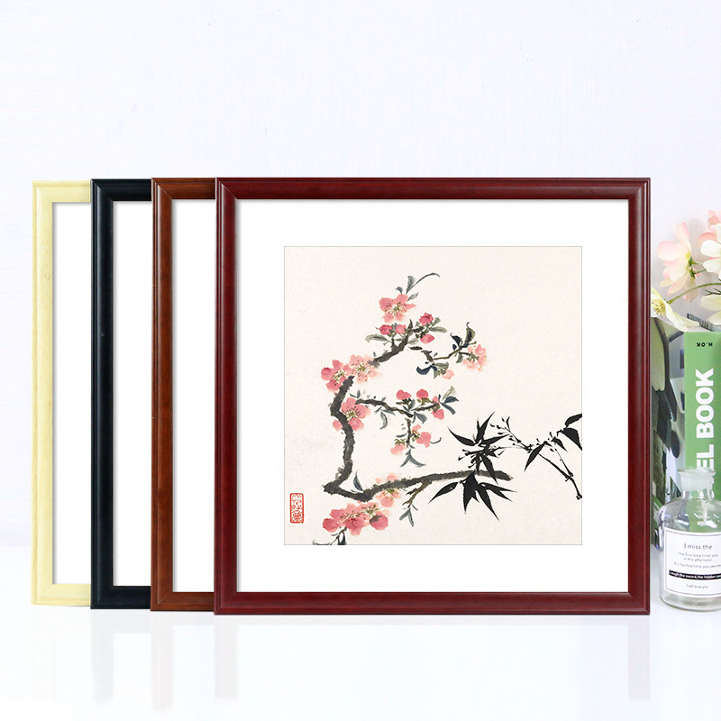 国画装裱画框外框实木字画木条相框自己组装挂墙框架定制任意尺寸