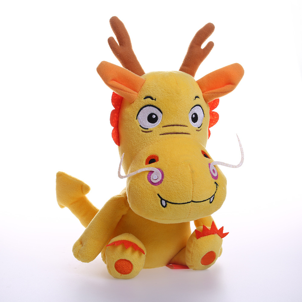 厂家来图定制吉祥物快乐滑冰小龙情侣毛绒玩具套装布娃娃公仔礼品