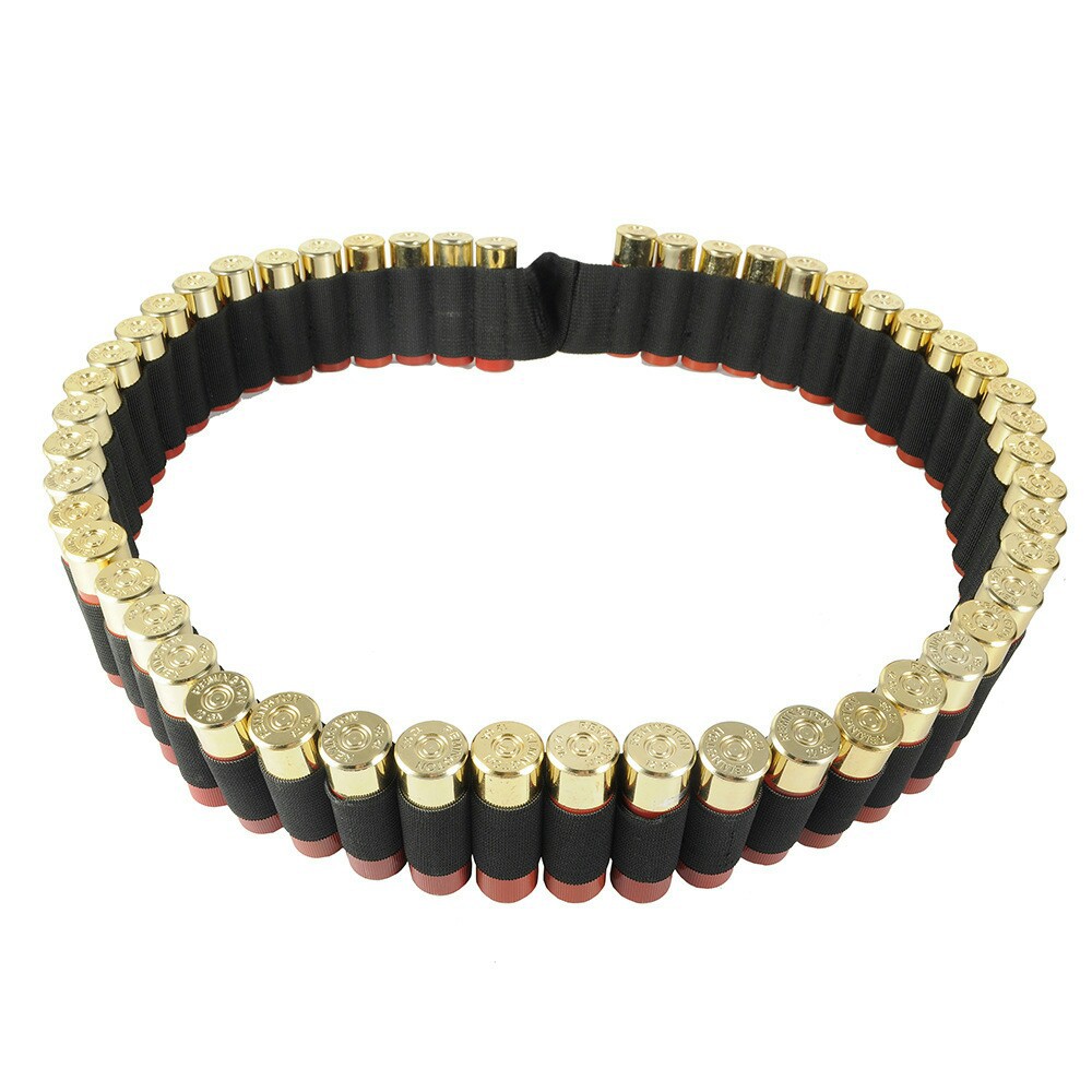 战术户外 50孔散弹斜挎带 打猎子弹带多功能腰带