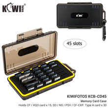 45 Slots Memory Card Case Holder Storage Box for 15 CF / XQD