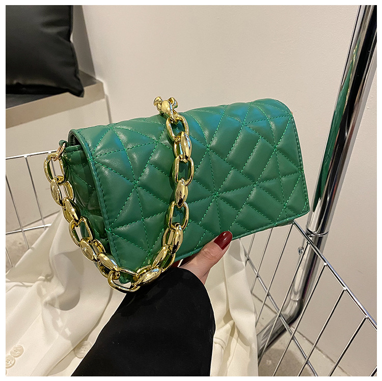 Women's Bag New Korean Style Fashionable Diamond Embroidery Thread One-Piece Chain Bag Western Style Commuter Texture Trendy Portable Underarm Bag