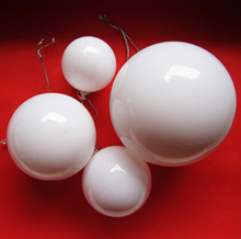 小球白色塑料吊球摆饰空中空心球挂饰节日圣诞球橱窗展厅吊顶装饰