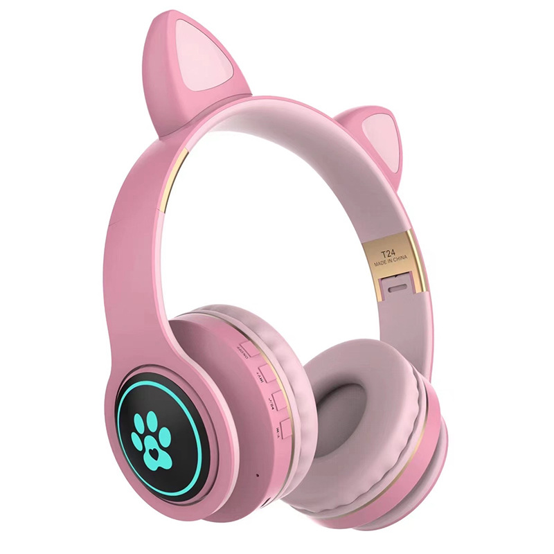 抖音网红爆款猫耳朵蓝牙耳机头戴式无线可爱现货批发发光蓝牙耳机