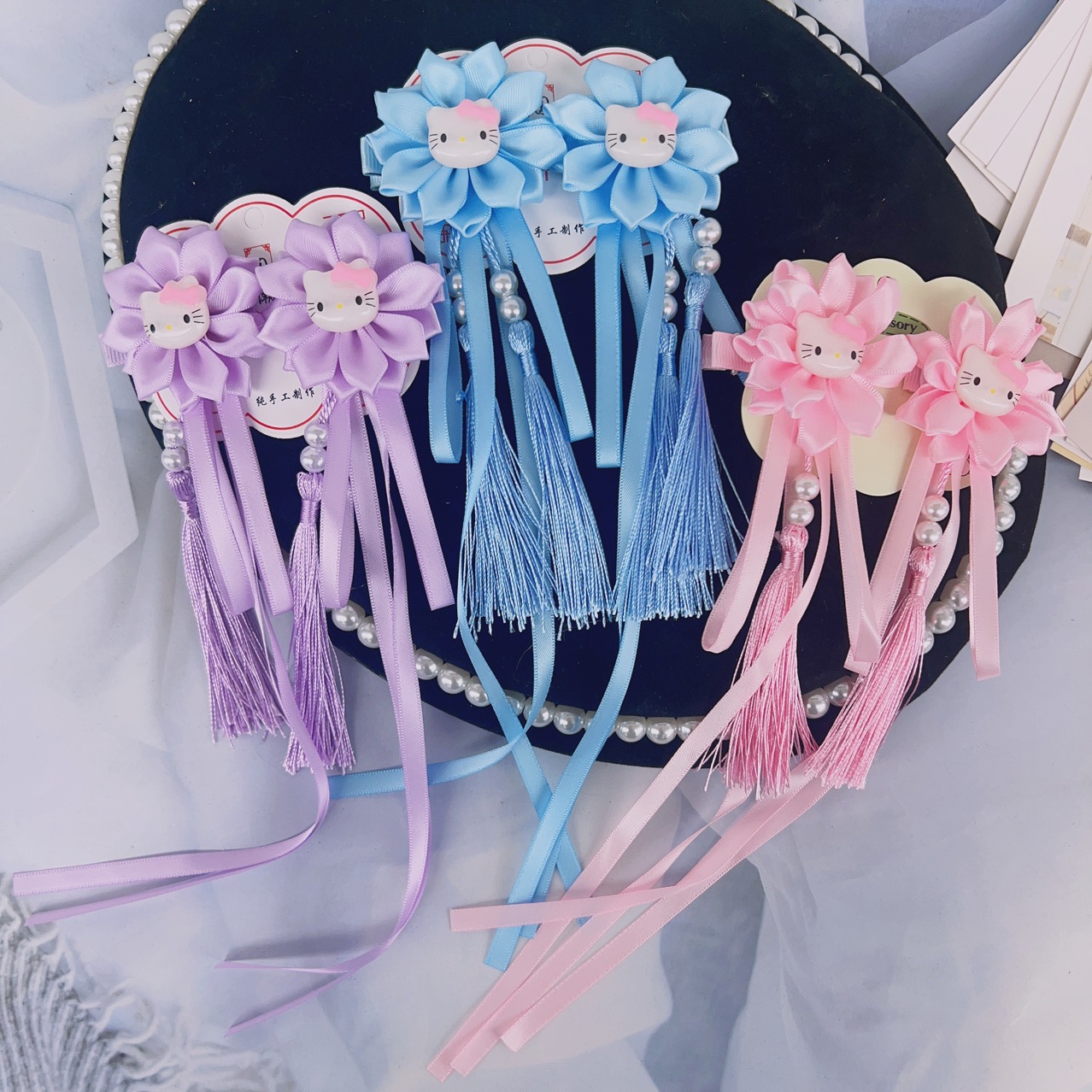 儿童汉服发夹中国风配饰古风头花女童古装步摇流苏发卡小女孩发饰