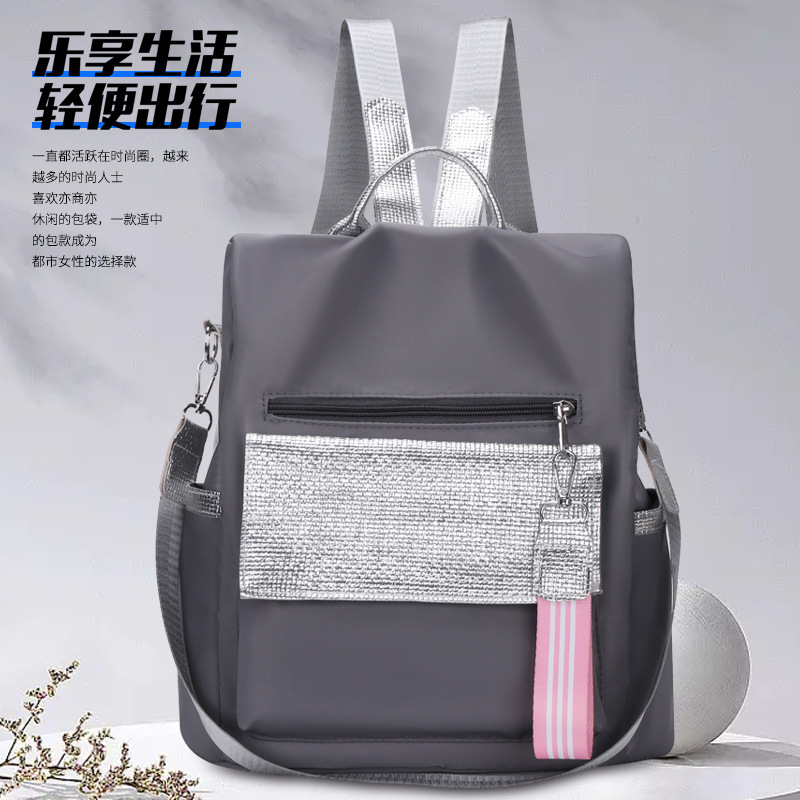 Foreign Trade Wholesale 2023 New Computer Backpack Women's Backpack Simple Color Matching Simple Travel Student Schoolbag