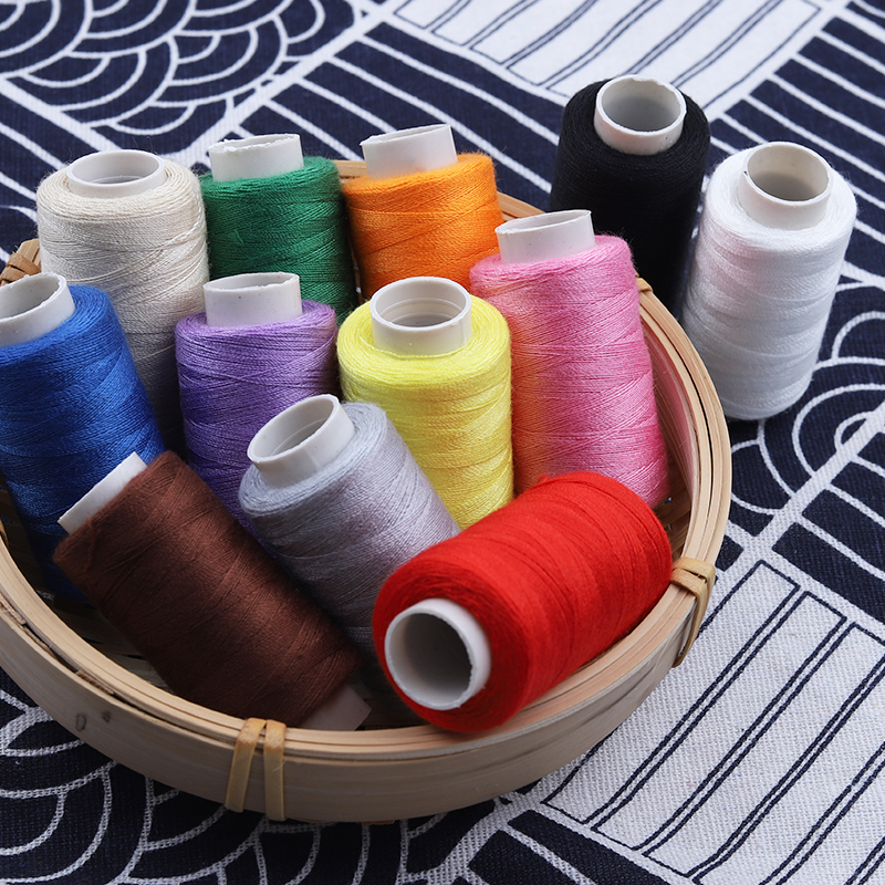 35n家用缝衣服线小卷线手缝线缝补针线彩色缝纫线套装