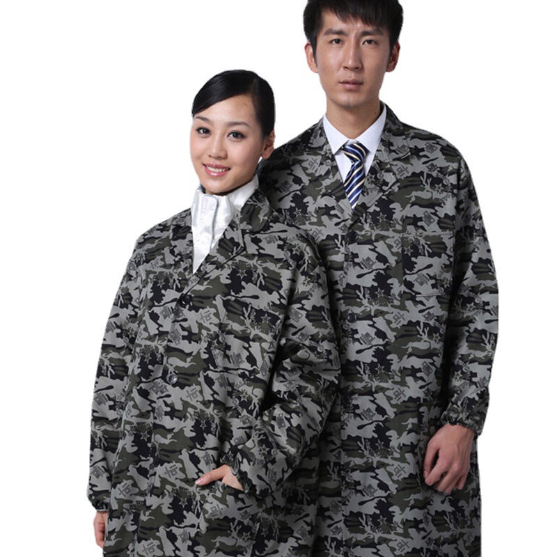 Blue Gown Work Clothes Long Sleeve Men's Labor Protection Clothing Camouflage Gown Overclothes Cleaning Clothing Dustproof Clothes Wholesale Porter's Clothes