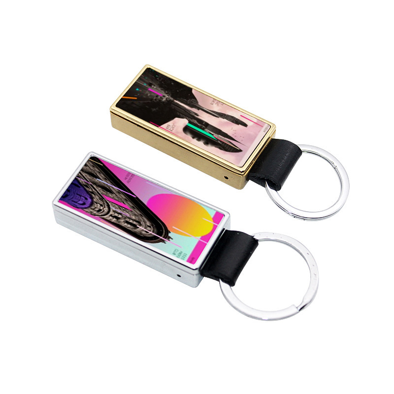 Thermal Transfer Lighter Charging Keychain Lighter DIY Creative Sublimation Blank Lighter to Figure Picture Printing