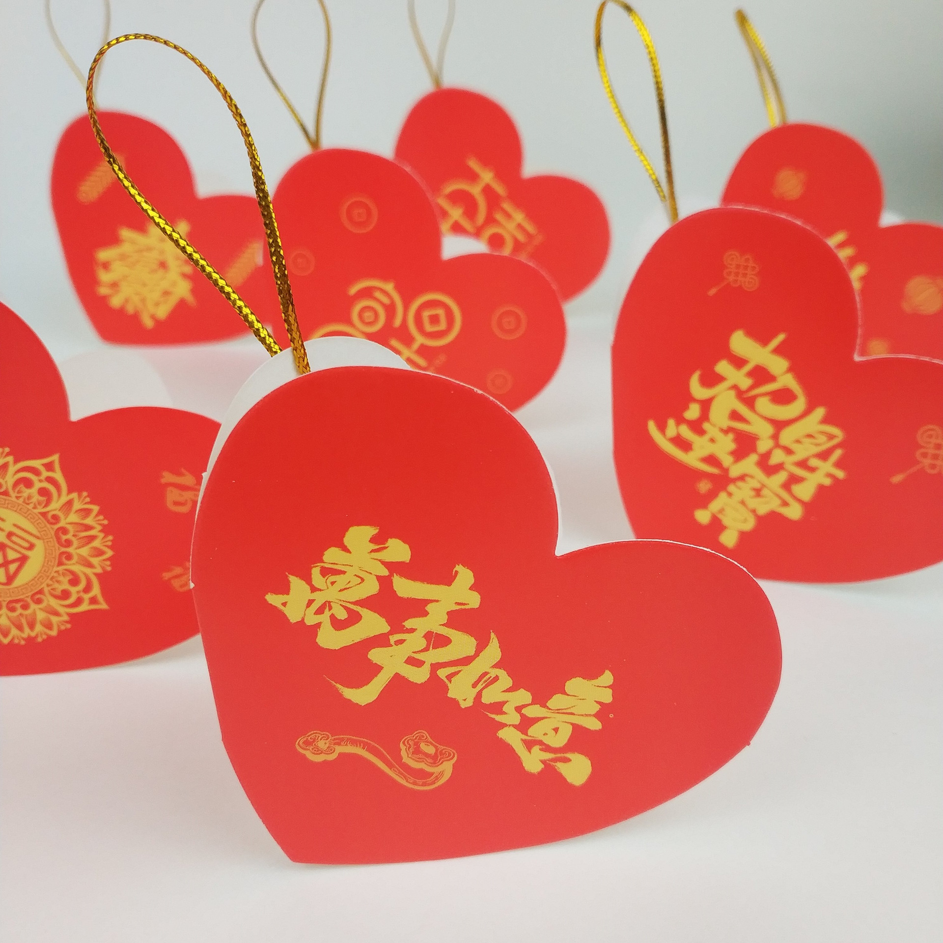 工厂直销 元旦新年元气满满喜气祝福礼品小卡片 乔迁盆景装饰卡