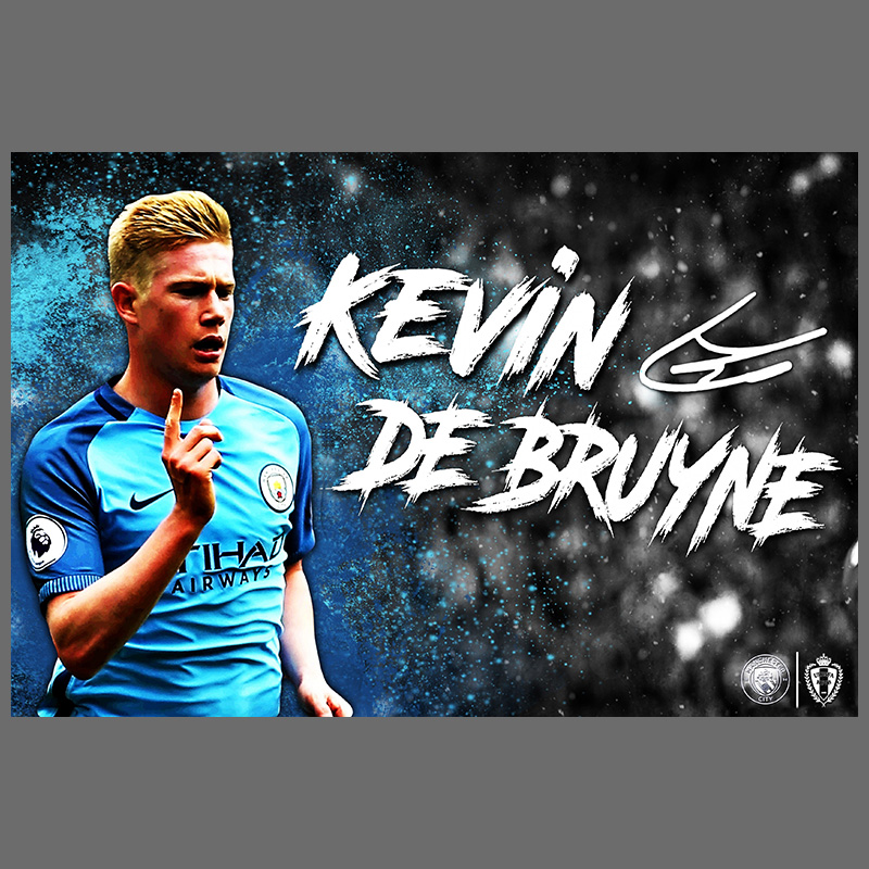 64n德布劳内海报曼城丁丁球星足球装饰画挂图梅西c罗墙贴壁纸 图片