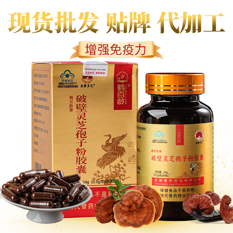 老年人营养品破壁灵芝孢子粉胶囊0.