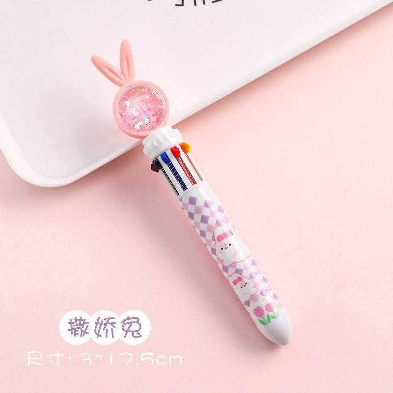 Cartoon Rabbit Ear Multi-Color Pen