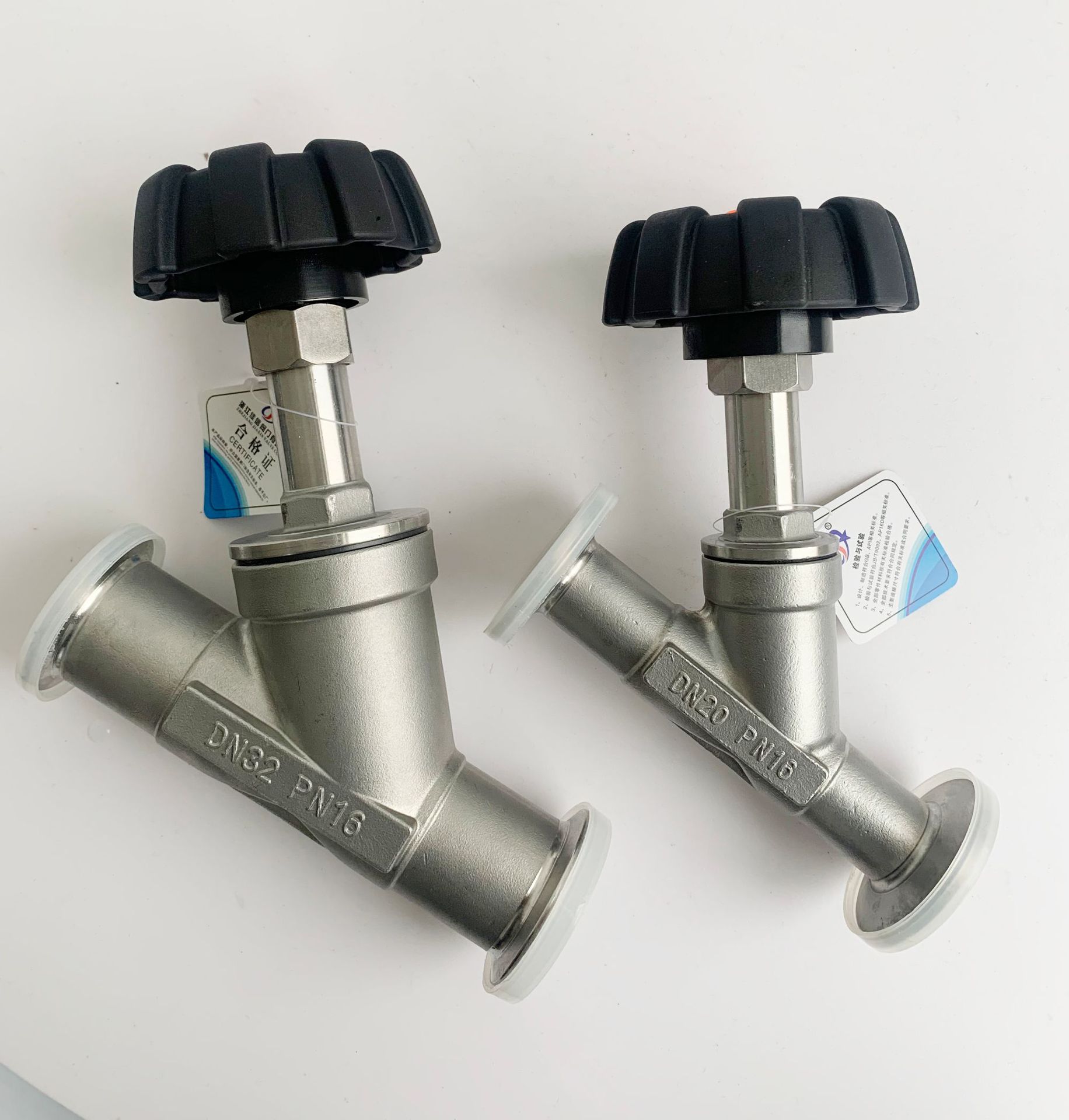 304不锈钢手动快装丝扣角座阀 316y型截止阀焊接法兰螺纹阀门