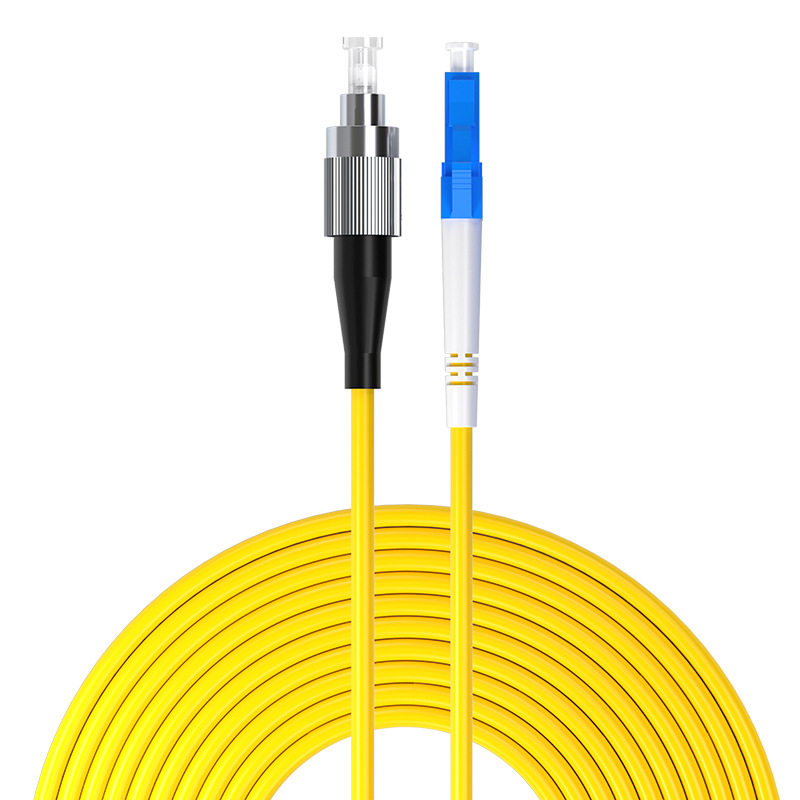 lhg室外光纤皮线跳线sc口单模1芯3根钢丝皮线光纤单芯三钢丝100米