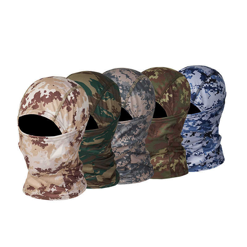 亚马孙迷彩头套单孔面罩网眼面罩户外骑行防晒防沙面罩现货供应