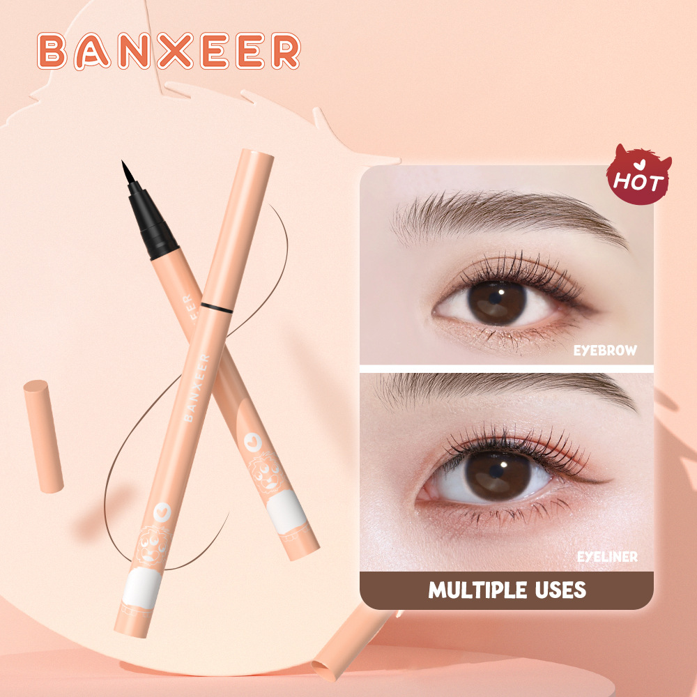Banxeer Liquid Eyebrow Pencil Eyeliner a Multi-Purpose Chi Long Time Not Easy to Makeup Bm12 Cross-Border Makeup