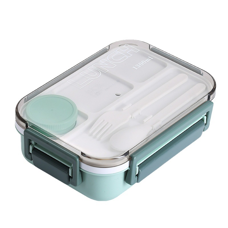 Cross-Border Work Plastic Lunch Box Students Divided Lunch Box Portable Heating Lunch Box Large Capacity Lunchbox