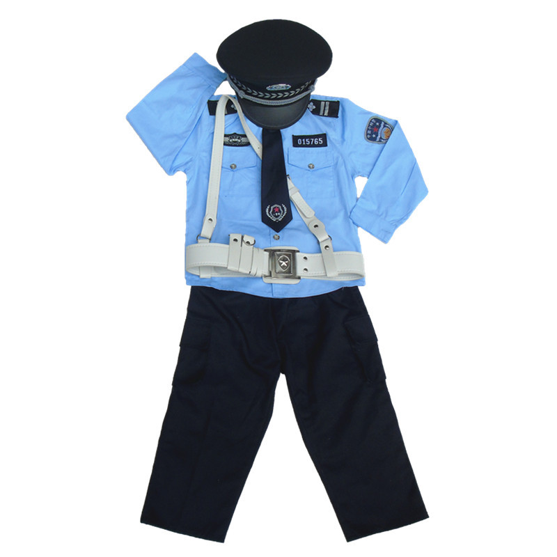 儿童警服警官服幼儿园小交警制服表演服男女小警察舞台六一演出服
