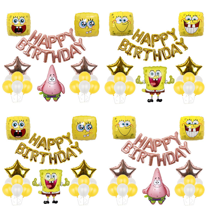 Baby Children's Cartoon Sponge Baby Shape Aluminum Balloon Pie Star Birthday Party Decoration Layout Products
