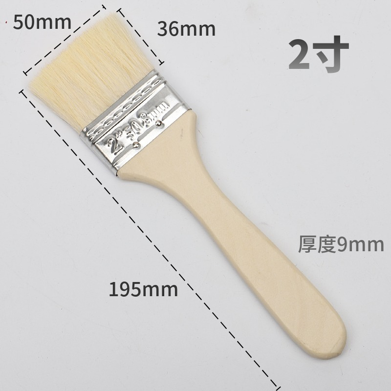 Long Handle Wool Brush Soft Fur Barbecue Brush 1-Inch 5-Inch 8-Inch Water-Based Paint Brushes Factory Wholesale Baking Brushes