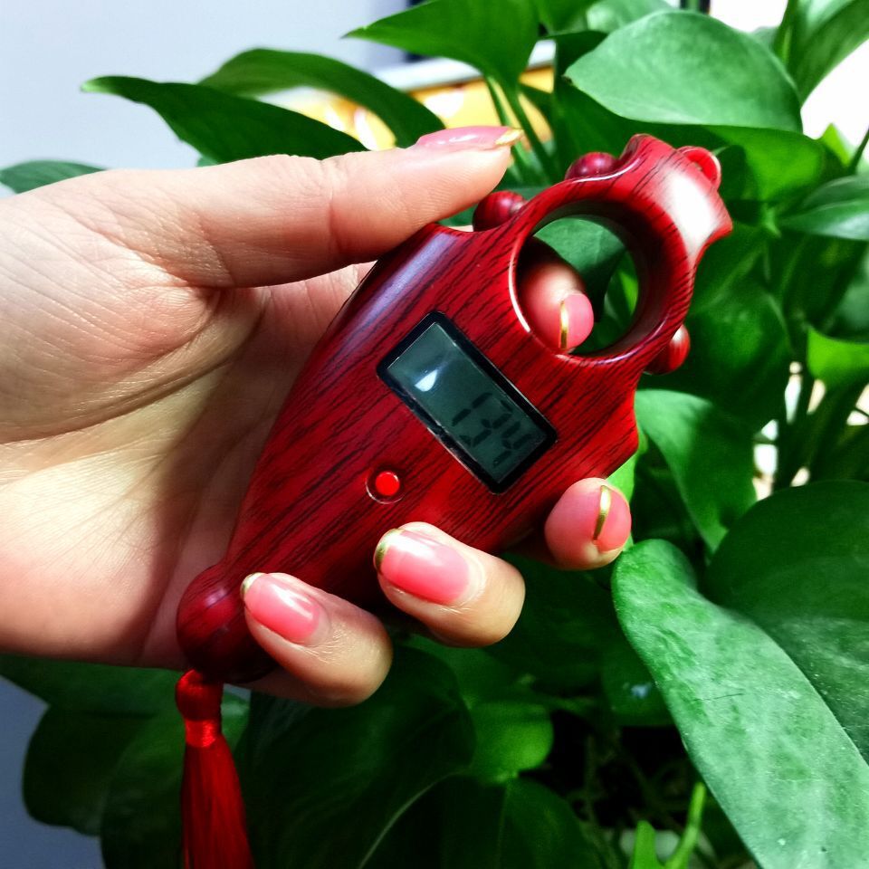 祥瑞锦鲤佛珠计数器多功能念佛经转珠滚动电子显示自动复位佛具-阿里