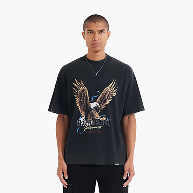 represent rep老鹰短袖美式潮牌vintage复古圆领情侣短袖t恤男