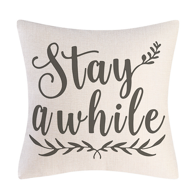 Cross-Border Home Decoration Cushion Spring Pillow Plant Garland Light Color Printing Amazon Outdoor Pillowcase Combination