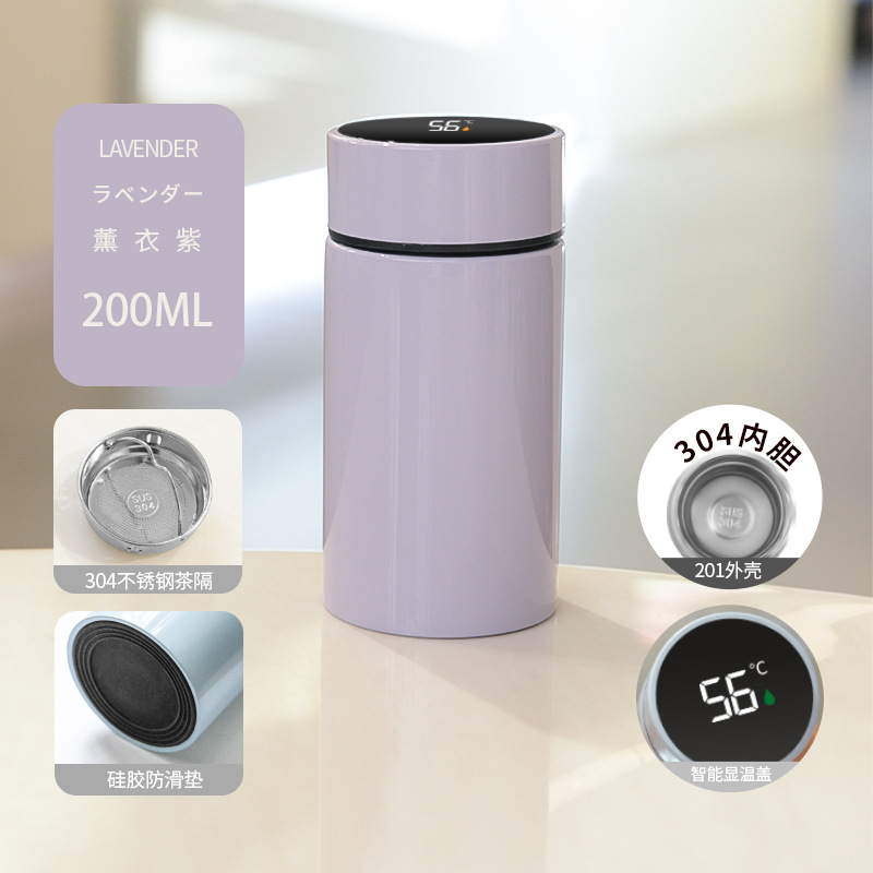 Stainless Steel Vacuum Cup Mini Pocket Cup Ins Style Smart Display Boys and Girls Student Water Cup Gift Customization